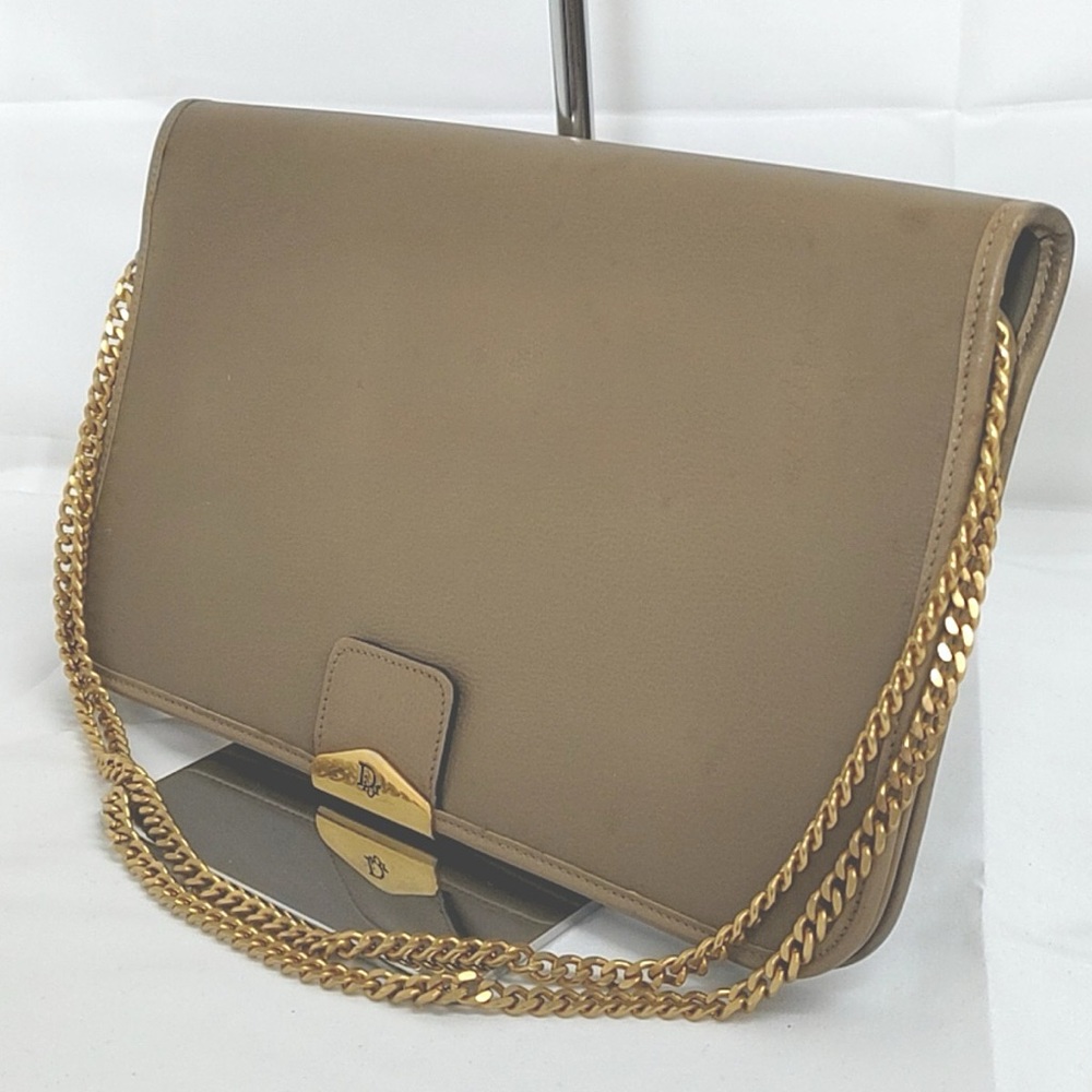 CHRISTAIN DIOR BEIGE SHOULDER BAG - Picture 1 of 7